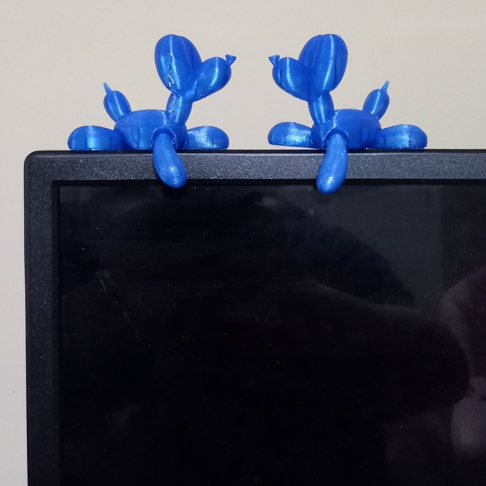 Handmade Balloon Dogs 3d Printed Set Of 2 Blue - Picture 7 of 7